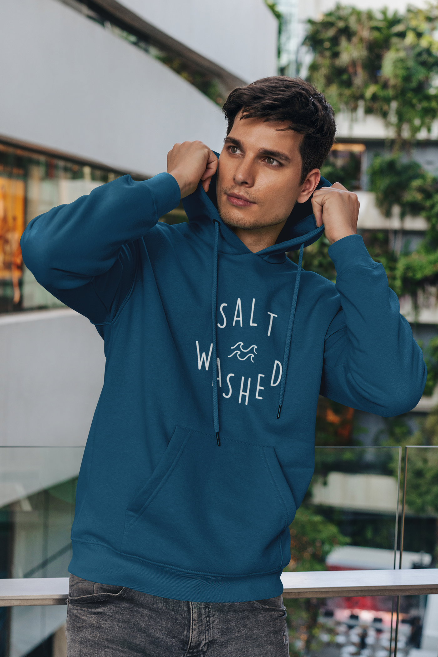 Hoodie Salt Washed   -  Kapuzenpullover