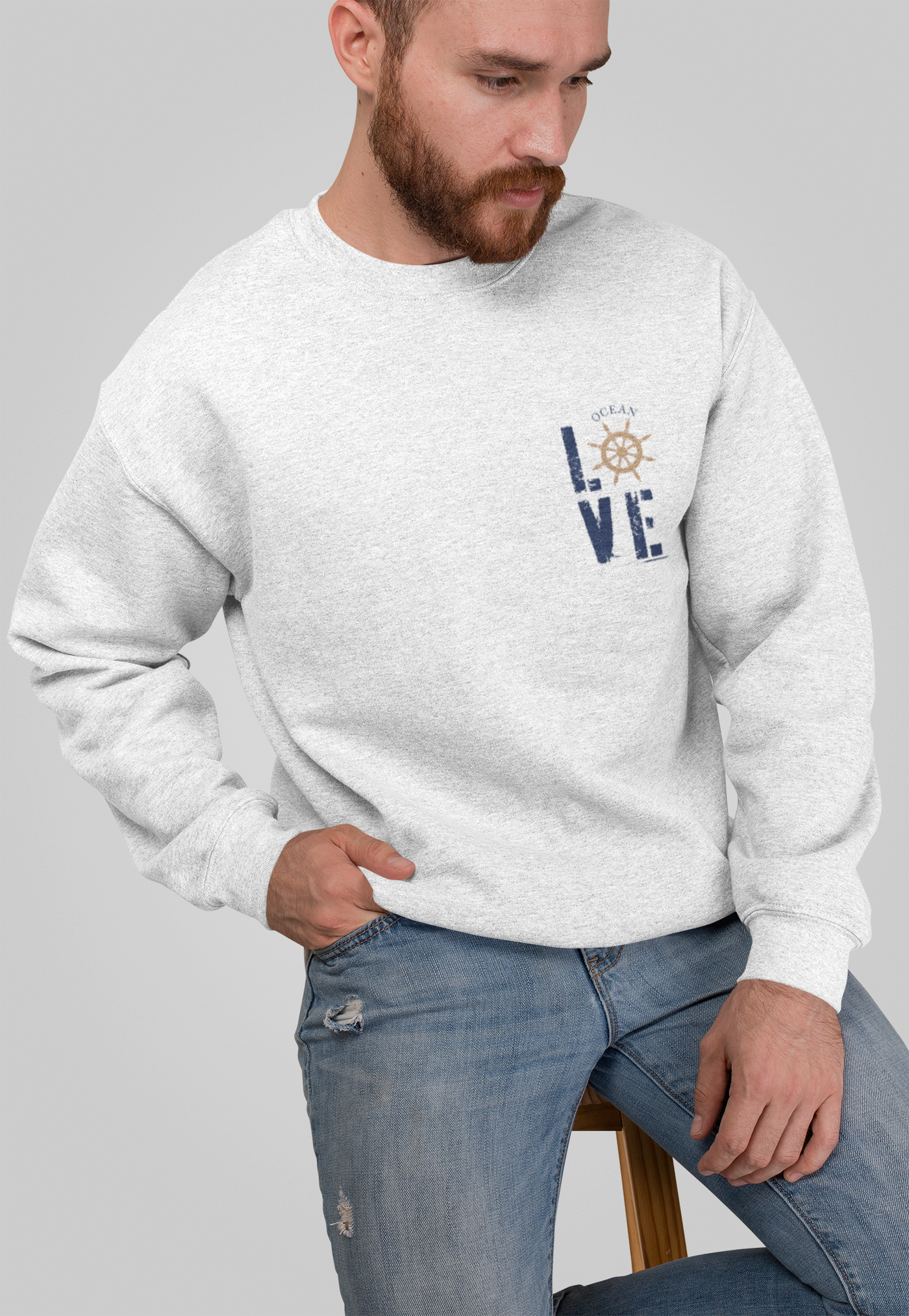 Sweater Ocean Love Brusttasche  -  Pullover